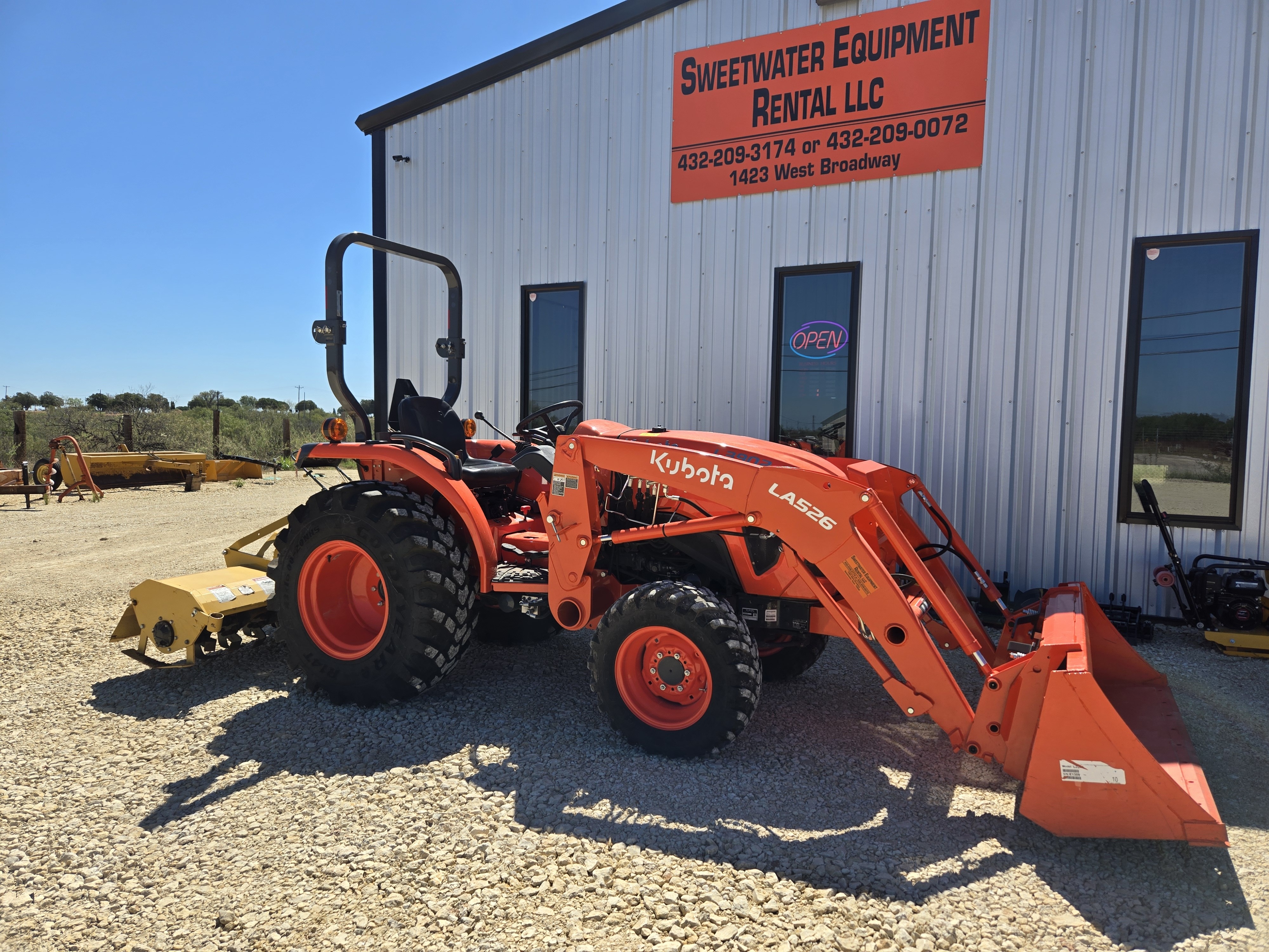 Tractor with garden tiller 72 in Sweetwater Equipment Rental LLC