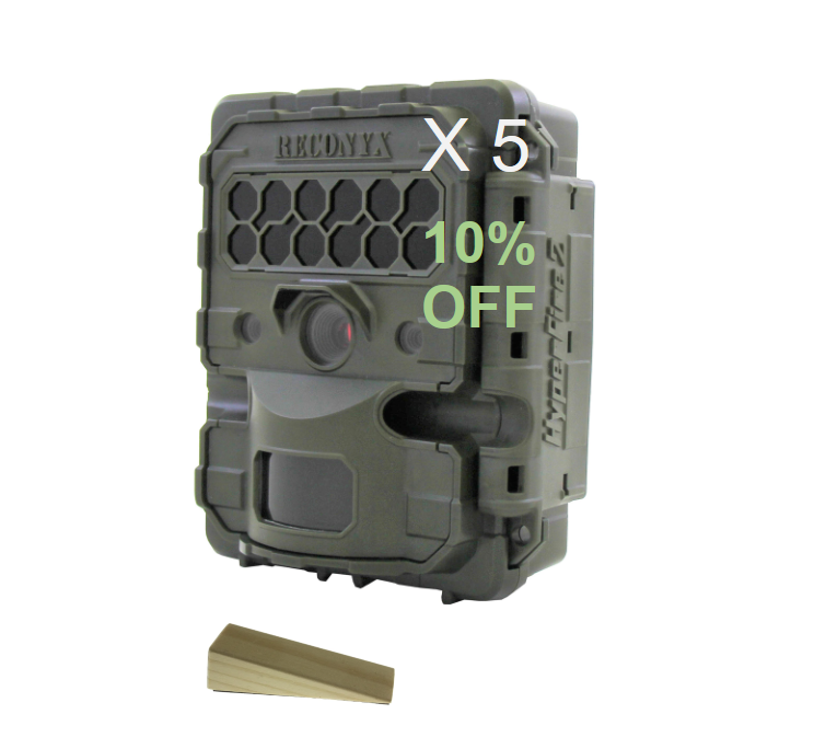 5 x Reconyx Camera Bundle 10 % off with free batteries, wedges & carry ...