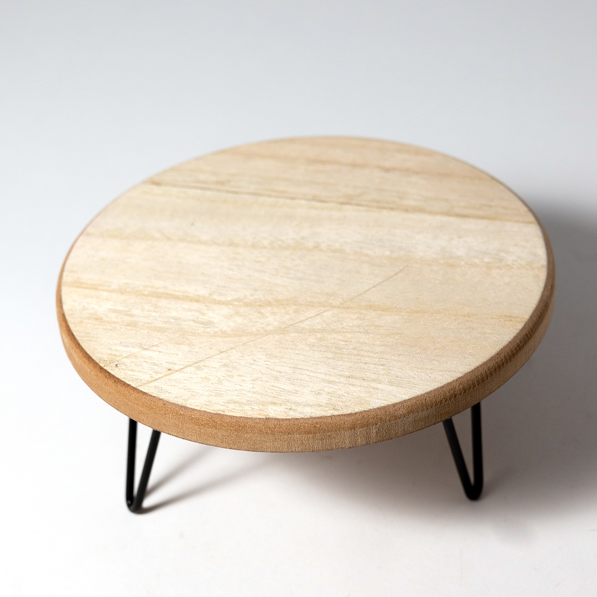 Birch Wood Stand with black metal legs riser | Prop Haulin