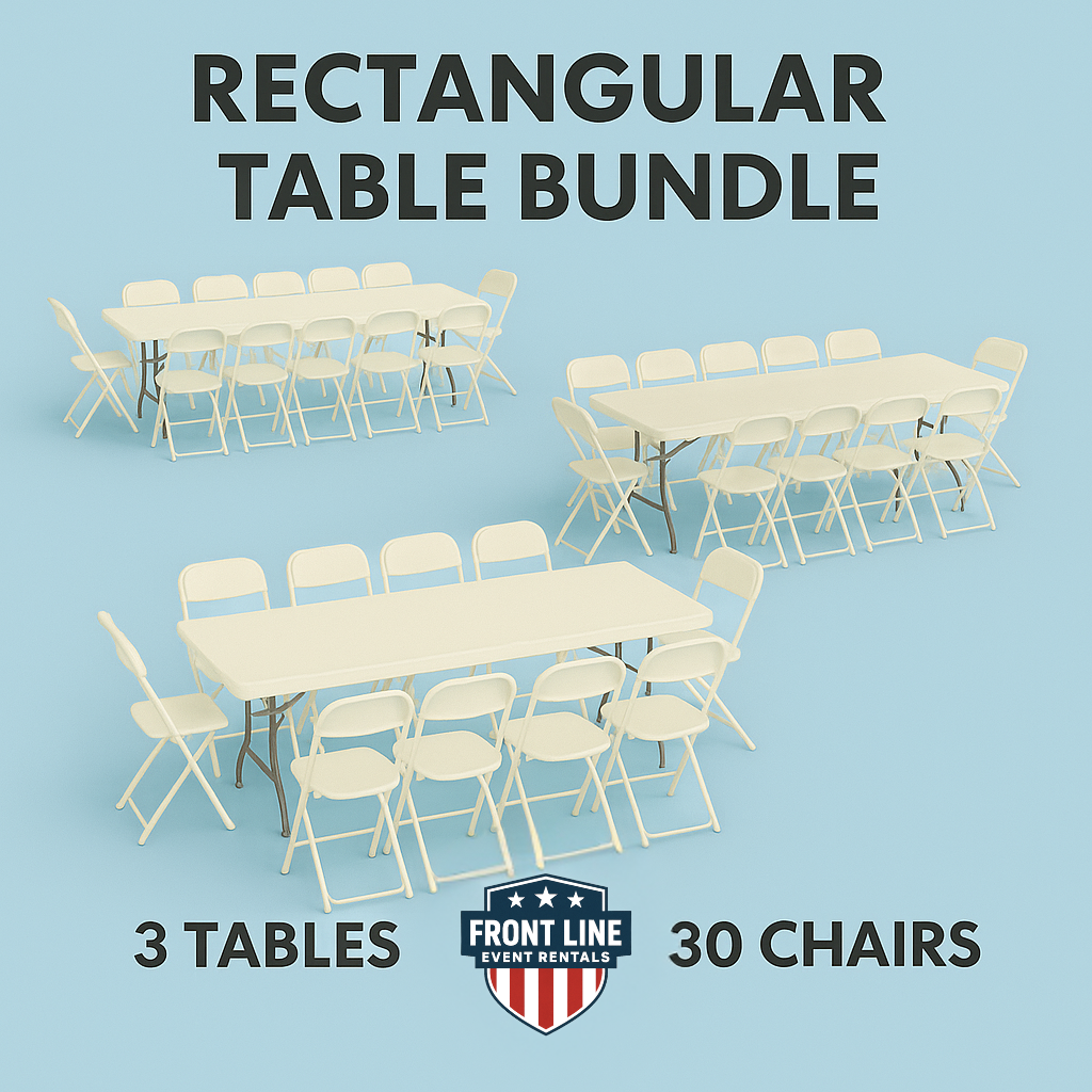 Rectangular Table Bundle | Front Line Event Rentals