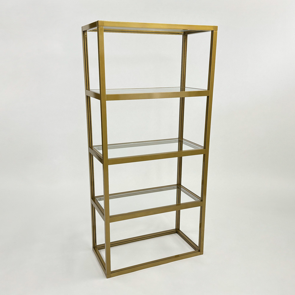 gold display shelf | Wedding, party and event rentals for every occasion.