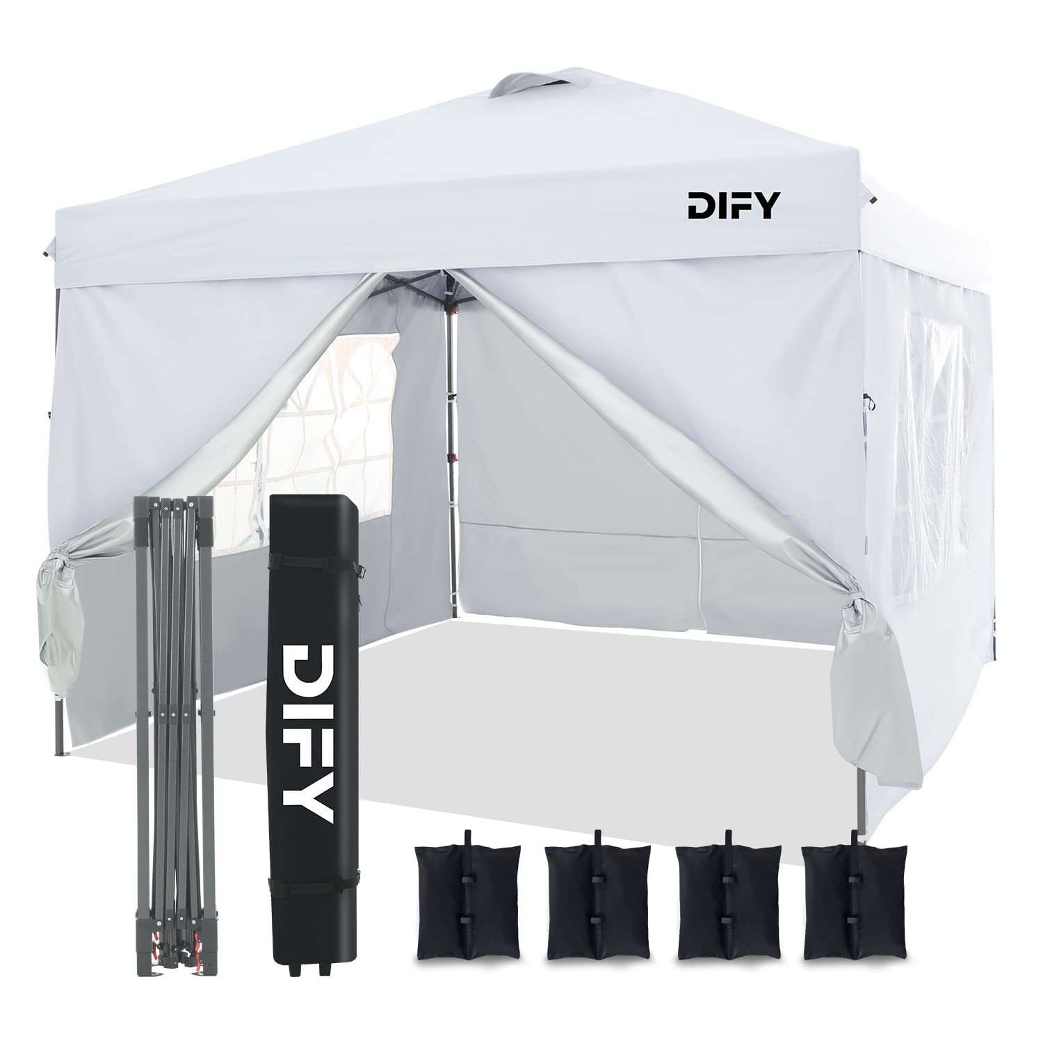 White 10x10 Canopy with 4 side Walls | Premium Party Rentals